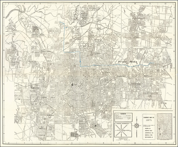 44-Georgia Map By Gilmore's Map Co.