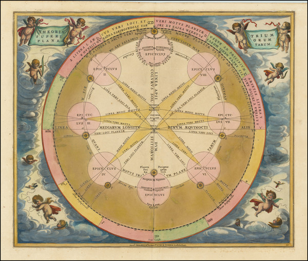 30-Celestial Maps Map By Andreas Cellarius