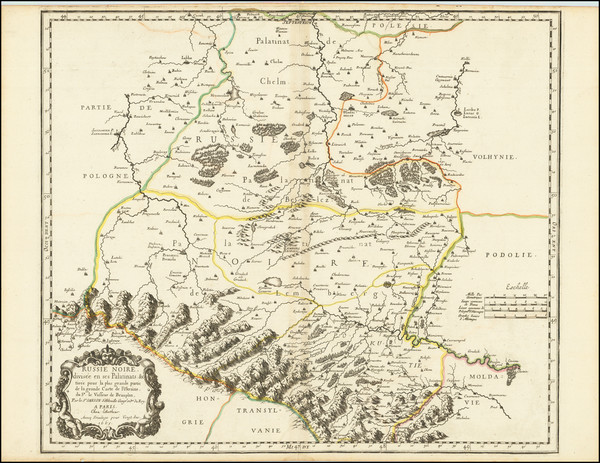 74-Poland and Ukraine Map By Nicolas Sanson