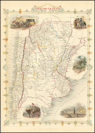 76-Argentina and Chile Map By John Tallis