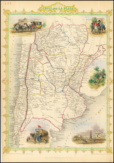 89-Argentina and Chile Map By John Tallis