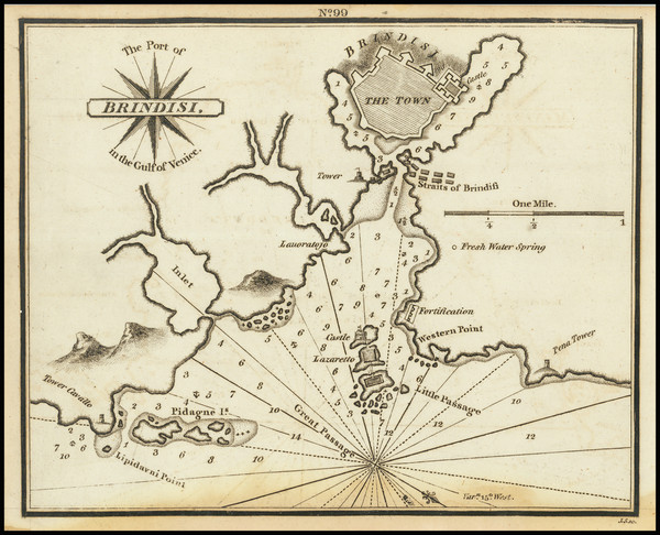 47-Southern Italy Map By William Heather