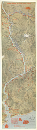 82-Oregon and Washington Map By Fred A. Routledge