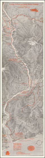 47-Oregon and Washington Map By Fred A. Routledge