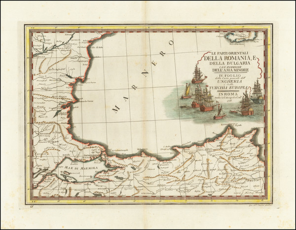 99-Romania, Bulgaria and Turkey Map By Giovanni Maria Cassini