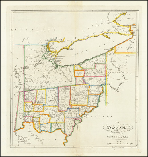 59-Ohio Map By Mathew Carey