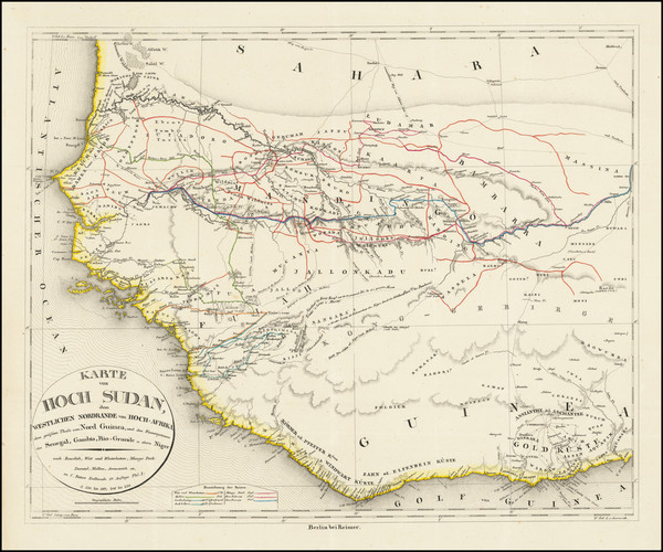 64-West Africa Map By Carl Ritter