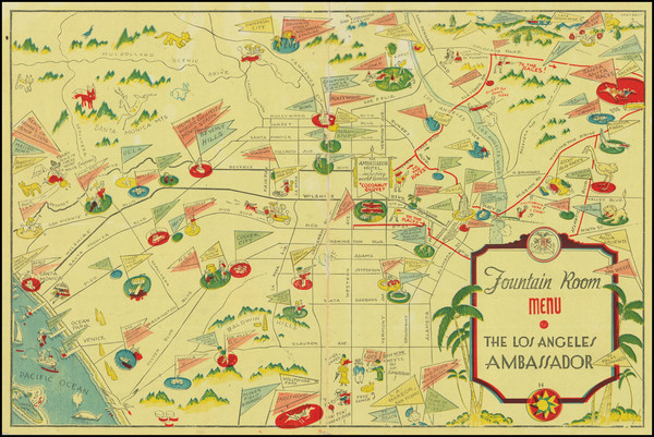 27-Pictorial Maps and Los Angeles Map By Arthur Justin (Jud) Wright