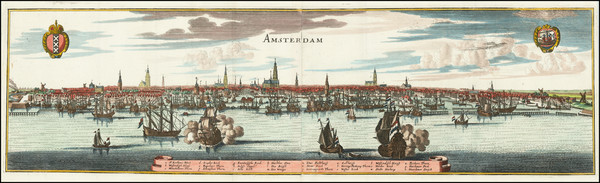 19-Amsterdam Map By Matthaus Merian