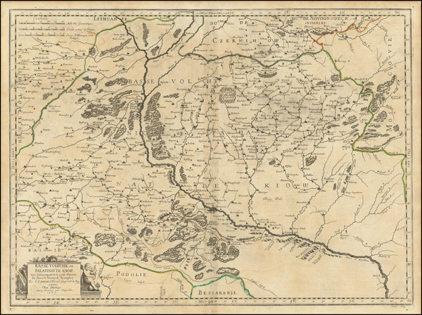 86-Ukraine Map By Nicolas Sanson