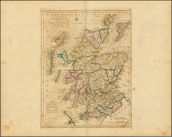 83-Scotland Map By Mathew Carey