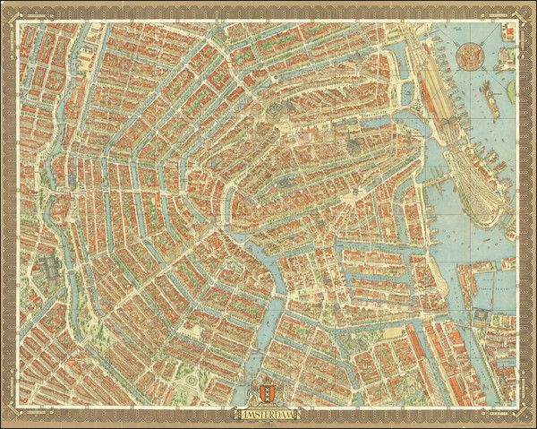 32-Pictorial Maps and Amsterdam Map By 