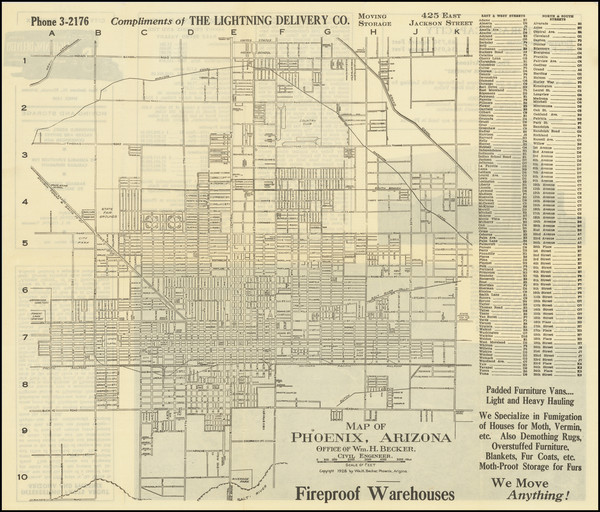 56-Arizona Map By William H. Becker