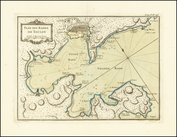 20-Sud et Alpes Française Map By Jacques Nicolas Bellin