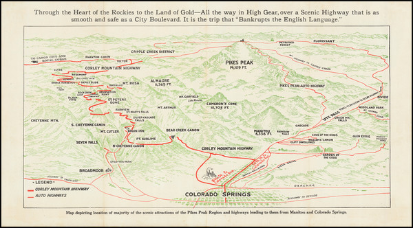90-Colorado, Colorado and Pictorial Maps Map By 