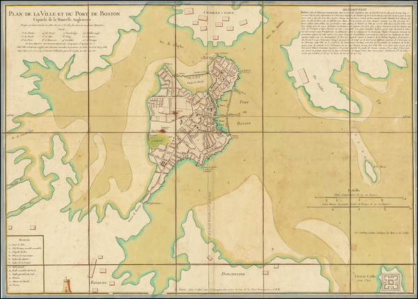 79-New England, Massachusetts and Boston Map By Jean Lattré