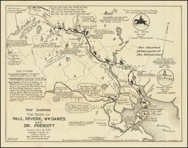 18-New England, Massachusetts, Pictorial Maps and Boston Map By I.A. Chisolm / James O. Fagan