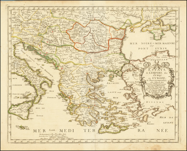 54-Hungary, Romania, Balkans, Bulgaria, Turkey and Greece Map By Nicolas Sanson