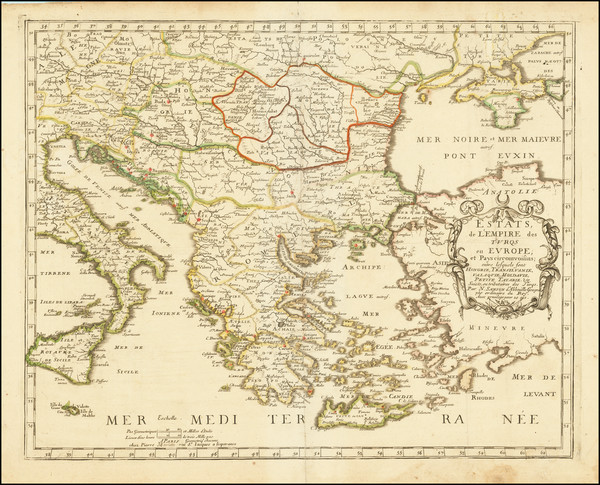 78-Hungary, Romania, Balkans, Bulgaria, Turkey and Greece Map By Nicolas Sanson