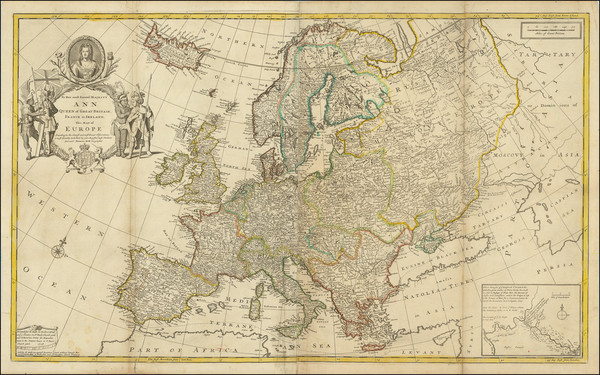 27-Europe Map By Herman Moll