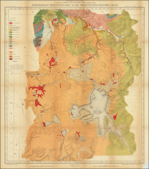 93-Wyoming Map By Ferdinand Vandeveer Hayden