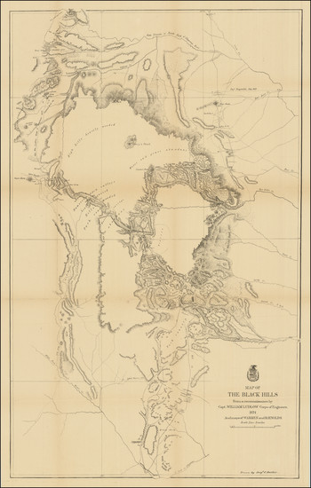 69-South Dakota and Wyoming Map By United States Bureau of Topographical Engineers