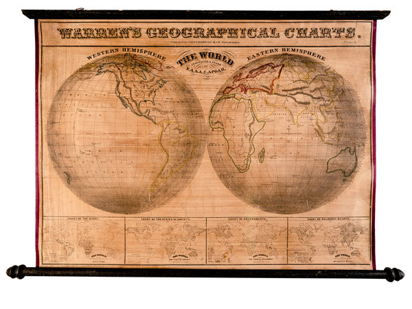 47-World Map By Thomas, Cowperthwait & Co.