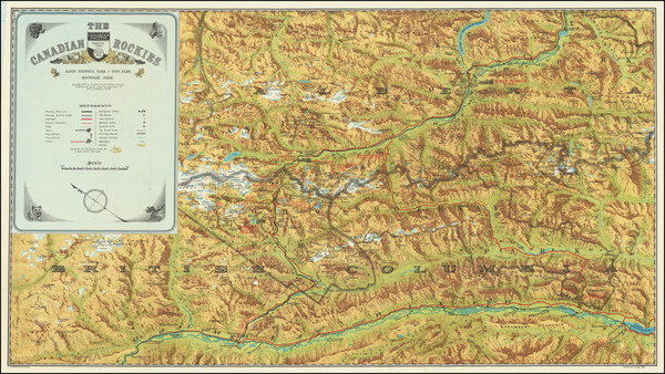 90-Pictorial Maps and British Columbia Map By Canadian Pacific Railway