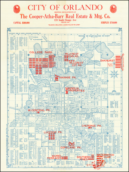 67-Florida Map By L. H. Axtell