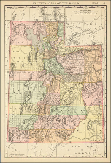 55-Utah and Utah Map By Rand McNally & Company