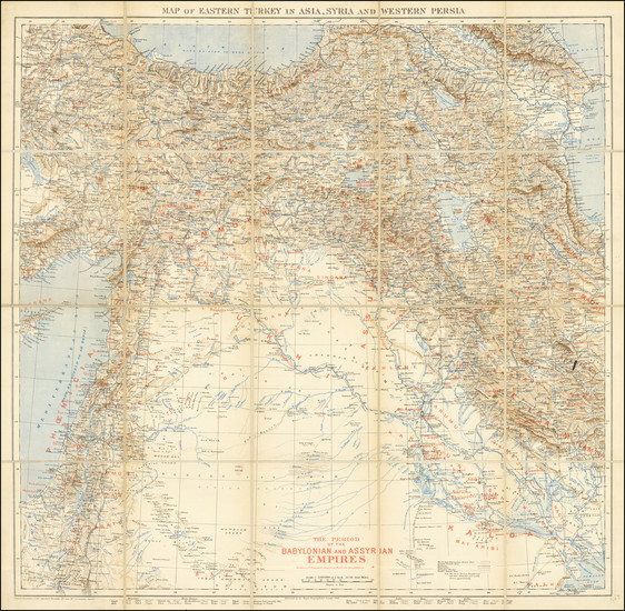 7-Turkey, Middle East and Turkey & Asia Minor Map By Royal Geographical Society