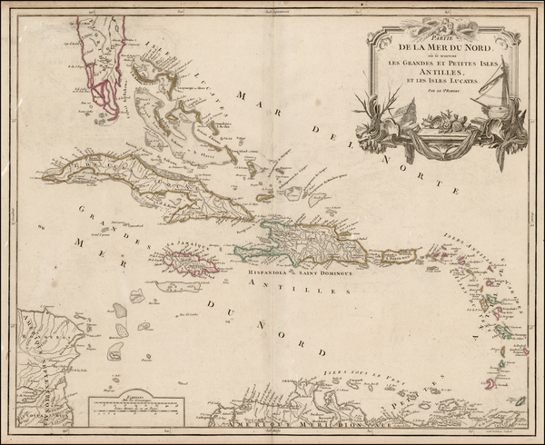 1-Southeast and Caribbean Map By Didier Robert de Vaugondy