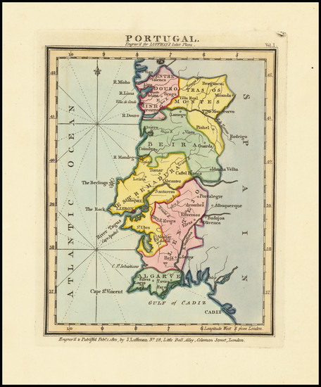 Mapa dos Reynos de Portugal e Algarve.: Geographicus Rare Antique Maps