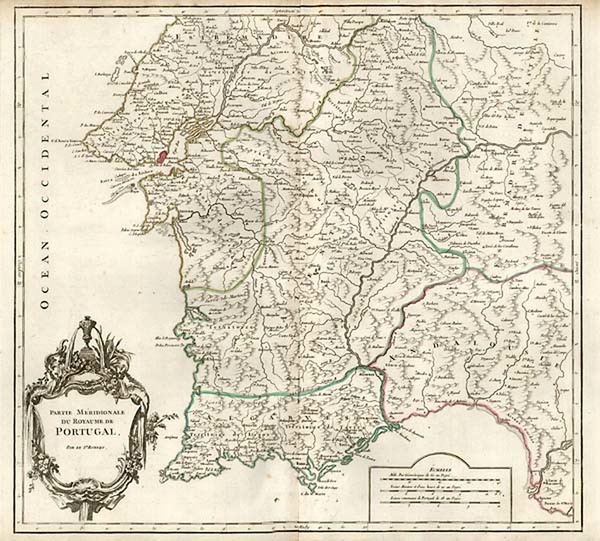 97-Europe and Portugal Map By Gilles Robert de Vaugondy / Charles Francois Delamarche