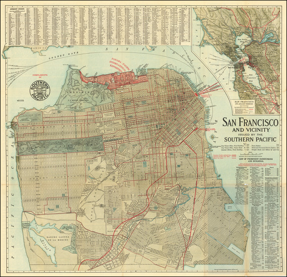 26-San Francisco & Bay Area Map By Southern Pacific Company / Matthews-Northrup & Co.