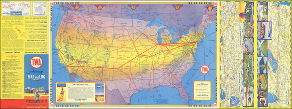 84-United States Map By Rand McNally & Company / Trans World Airlines