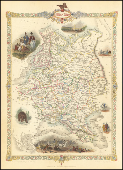 36-Russia and Ukraine Map By John Tallis