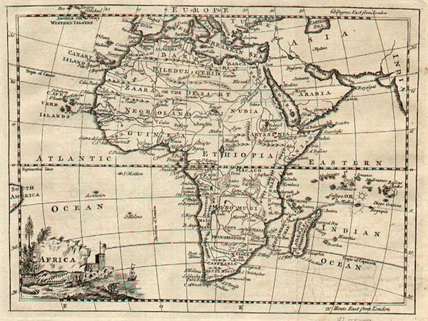 89-Africa and Africa Map By Thomas Jefferys