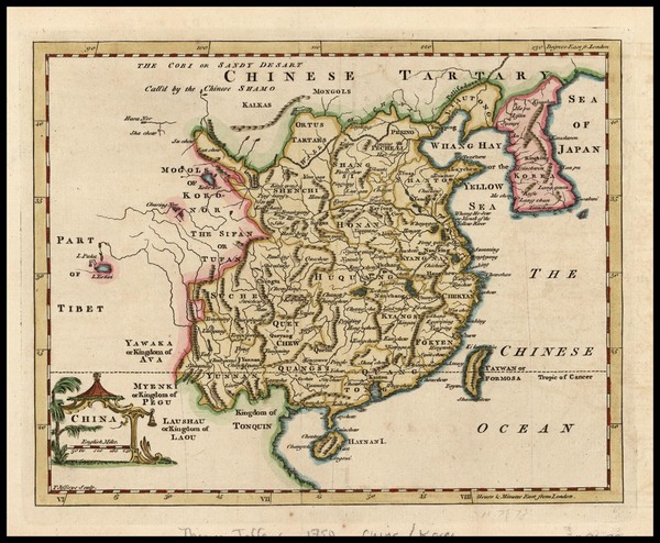 70-Asia, China, Korea and Central Asia & Caucasus Map By Thomas Jefferys