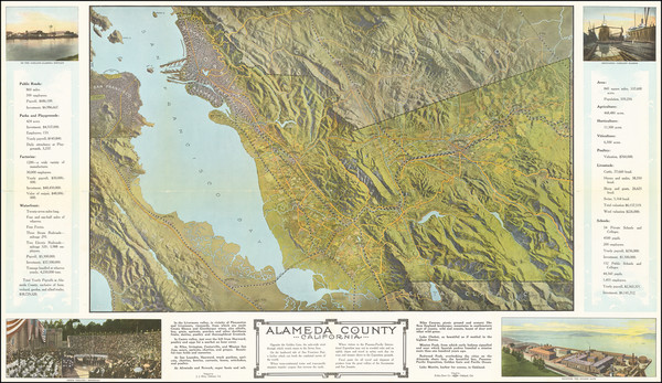 73-Pictorial Maps and San Francisco & Bay Area Map By J.J. Rhea