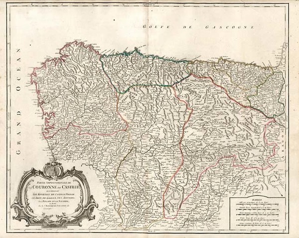 96-Europe and Spain Map By Gilles Robert de Vaugondy