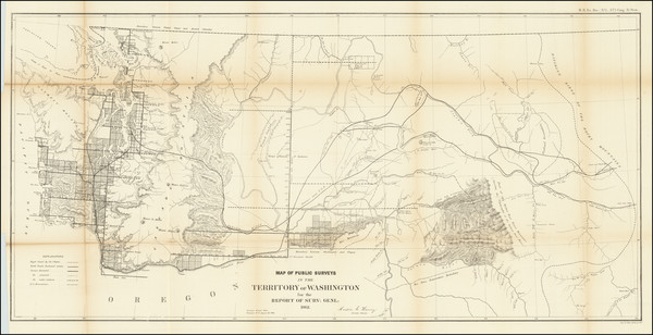 14-Idaho, Montana and Washington Map By U.S. General Land Office