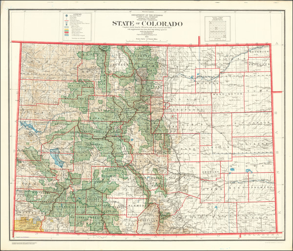 88-Colorado and Colorado Map By General Land Office