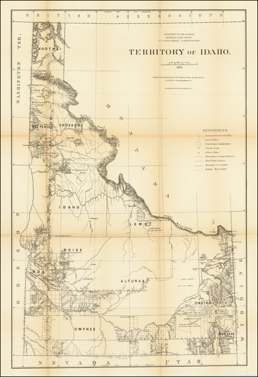 87-Idaho Map By General Land Office