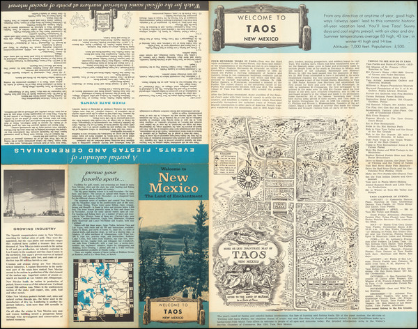 43-New Mexico and Pictorial Maps Map By 