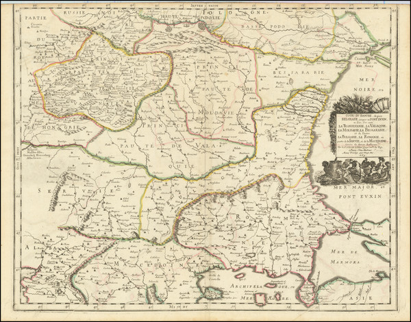 91-Romania, Serbia & Montenegro, Albania, Kosovo, Macedonia, Bulgaria and Turkey Map By Nicola