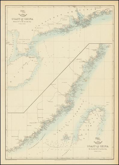 64-China and Hong Kong Map By Edward Weller