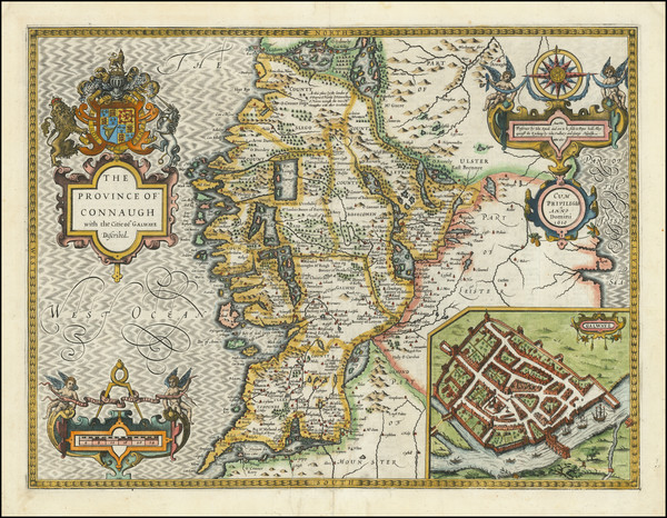 62-Ireland Map By John Speed