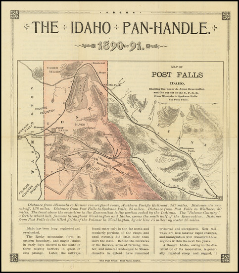 12-Idaho Map By Clarke Brothers