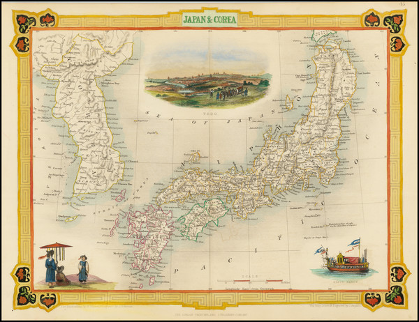 89-Japan and Korea Map By John Tallis